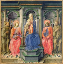 Madonna and Child Enthroned with SS. Francis, Cosmas, Damian and Anthony of Padua